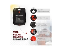 Outsunny Two Room Pop Up Shower Tent w/ Shower Bag, Floor & Carry Bag