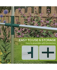 Outsunny 4' x 12' Plant Protection Tent Crop Cage with Door