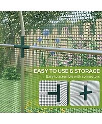 Outsunny 4' x 8' Plant Protection Tent Crop Cage with Door,