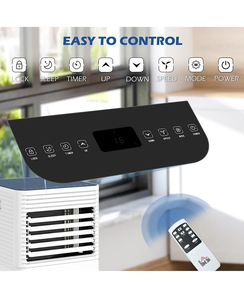 Homcom 10000 Btu Mobile Air Conditioner for Cooling and Dehumidifying