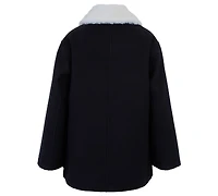 Michael Kors Toddler and Little Girls Faux Wool Hooded Collar Jacket
