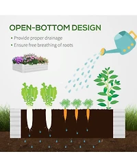 Outsunny Raised Garden Bed with Cover, Mini house,