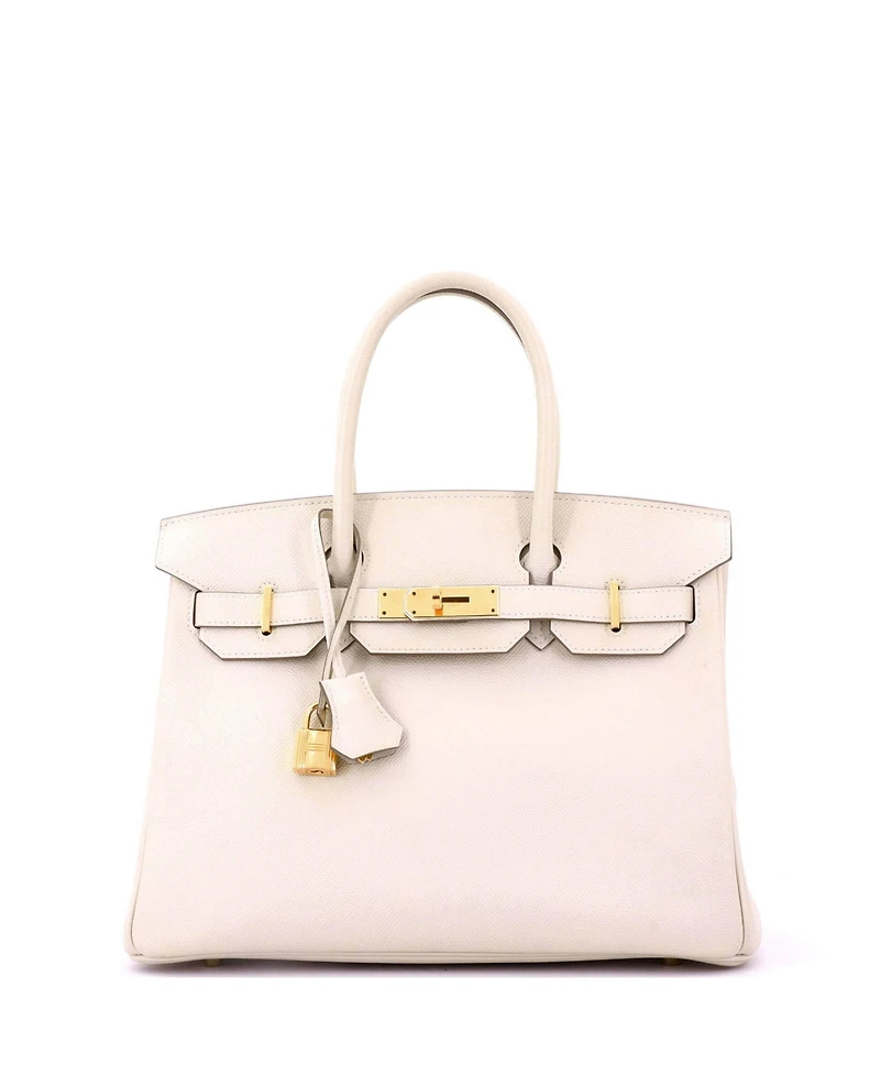 Pre-Owned Hermes Birkin 30 Handbag Light Epsom with Gold Hardware