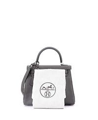 Pre-Owned Hermes Kelly Handbag Grey Togo with Palladium Hardware