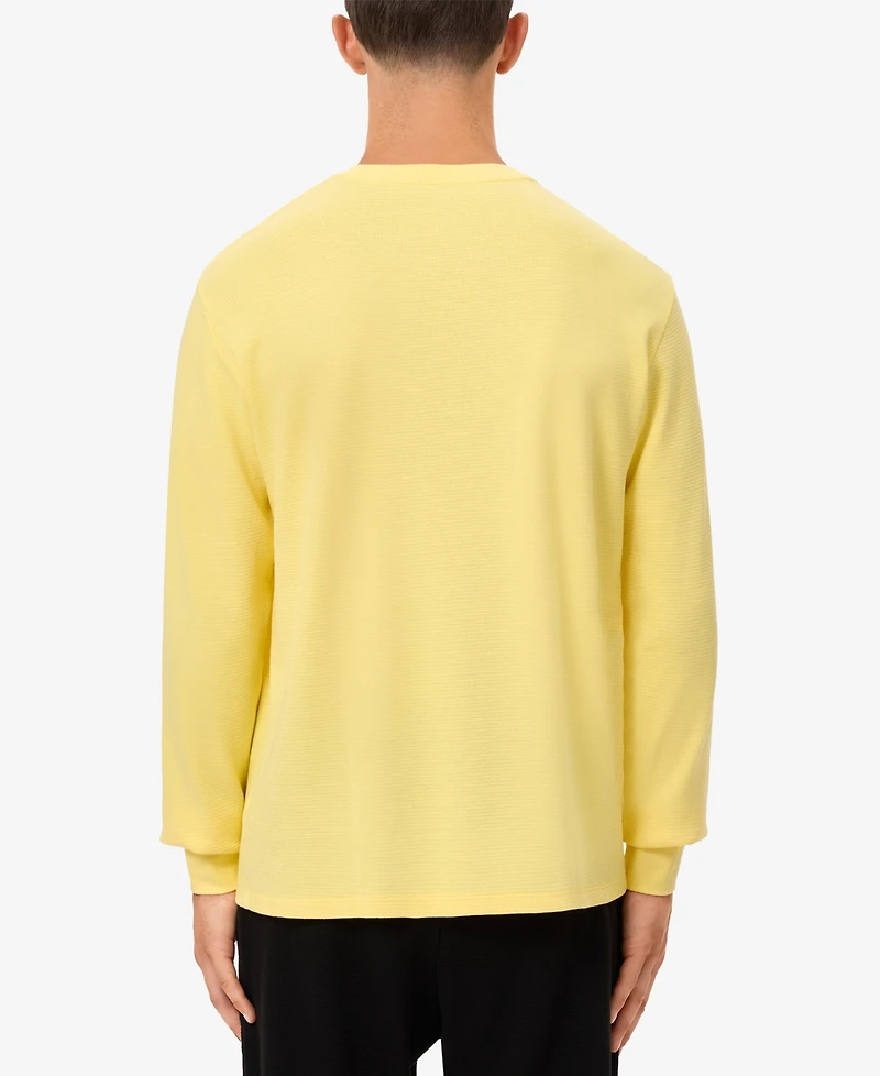 Lacoste Men's Waffle-Knit Thermal Sleep Shirt