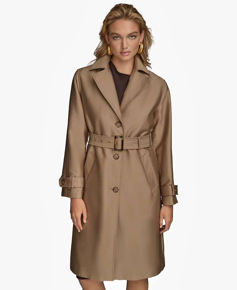 Donna Karan New York Women's Single-Breasted Belted Trench Coat