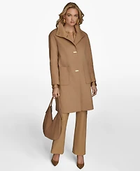 Donna Karan New York Women's Stand-Collar Single-Breasted Coat