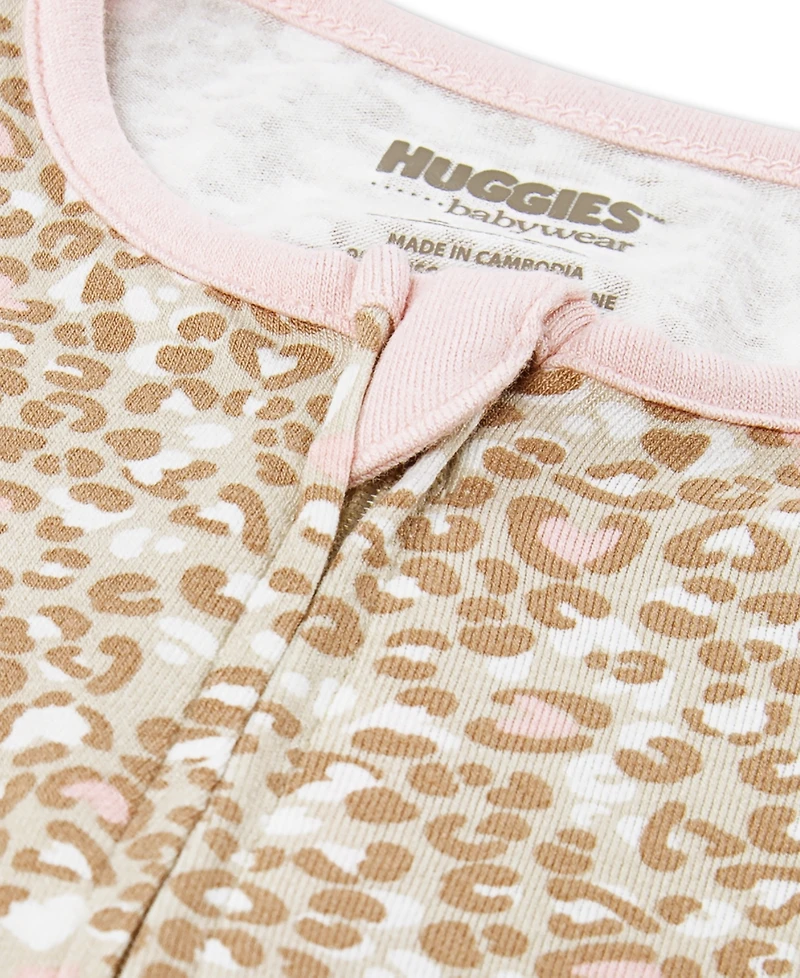 Huggies Baby Girls 2-Pack Crewneck Coverall