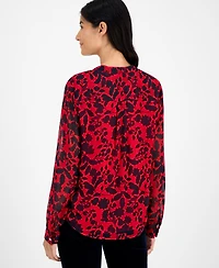 Tommy Hilfiger Women's Floral-Print Ruffled Top