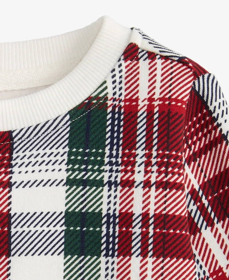 First Impressions Baby Boys Spruce Plaid Sweatshirt, Macy's Exclusive