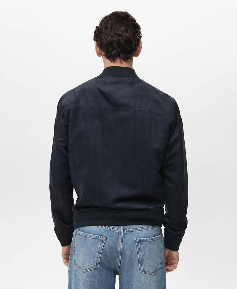 Mango Men's Suede-Effect Bomber Jacket