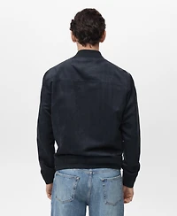 Mango Men's Suede-Effect Bomber Jacket