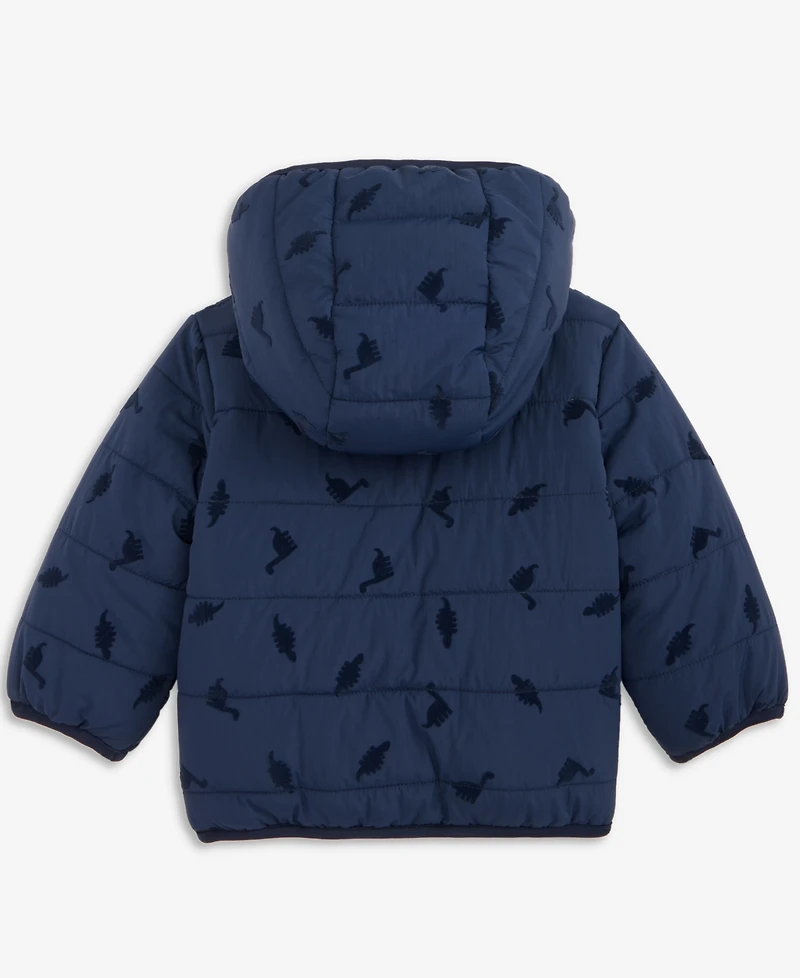 First Impressions Baby Boys Hooded Dino-Flocked Jacket, Macy's Exclusive