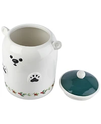 Winterberry Polar Bear Lidded Canister