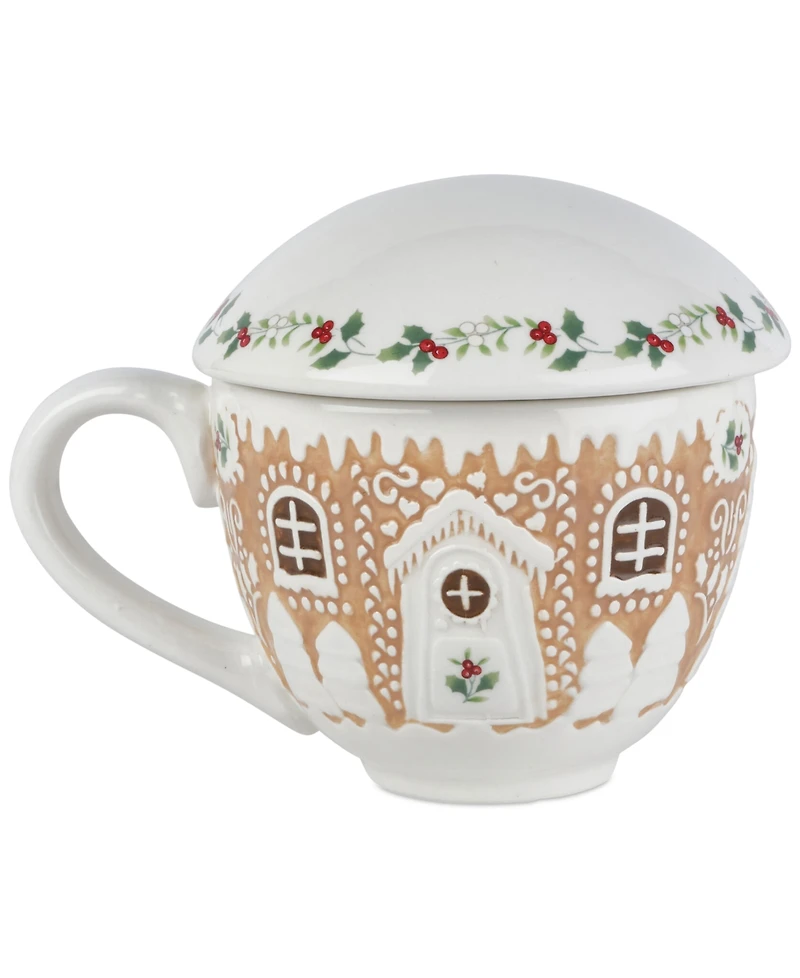 Winterberry Gingerbread Mug with Lid