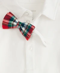 First Impressions Baby Boys 3-Pc. North Pole Bowtie, Bodysuit & Plaid Pants Set, Macy's Exclusive