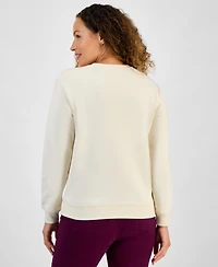 Style & Co Petite Leicester Floral Graphic Print Sweatshirt, Macy's Exclusive