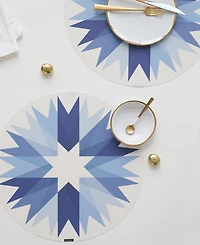 Chilewich Ribbon-Print Round 15" Placemat