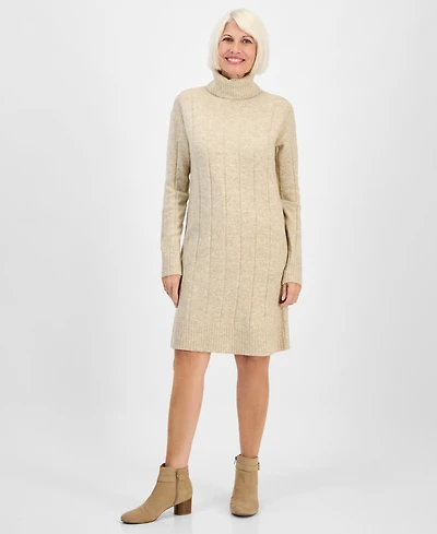 Style & Co Petite Turtleneck Sweater Dress, Macy's Exclusive