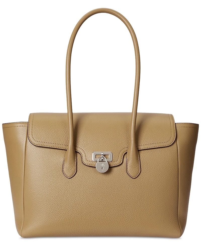 Lauren Ralph Pebbled Leather Extra-Large Tanner Satchel