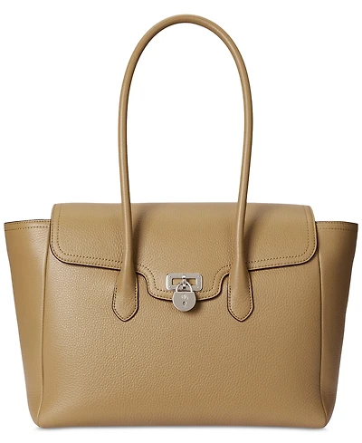 Lauren Ralph Pebbled Leather Extra-Large Tanner Satchel