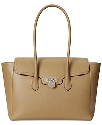 Lauren Ralph Pebbled Leather Extra-Large Tanner Satchel
