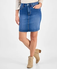 Style & Co Petite Denim Skirt, Macy's Exclusive