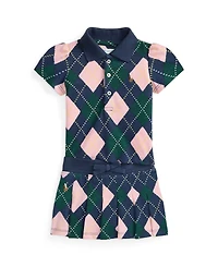 Polo Ralph Lauren Baby Girls 2-Piece Printed Short Sleeve Shirt and Pleated Skirt Set