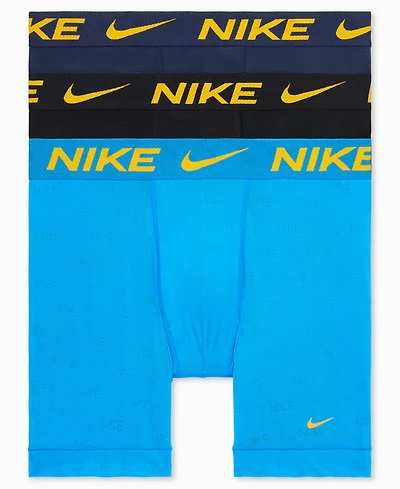 Nike Men's 3-Pack Dri-fit Boxer Briefs - Photo Blue/ Midnight Navy/ Black