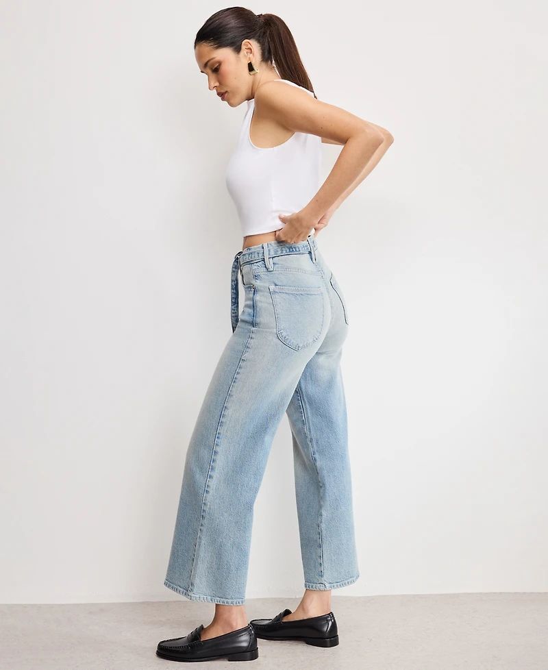 Good American Women's Palazzo Cropped Jeans