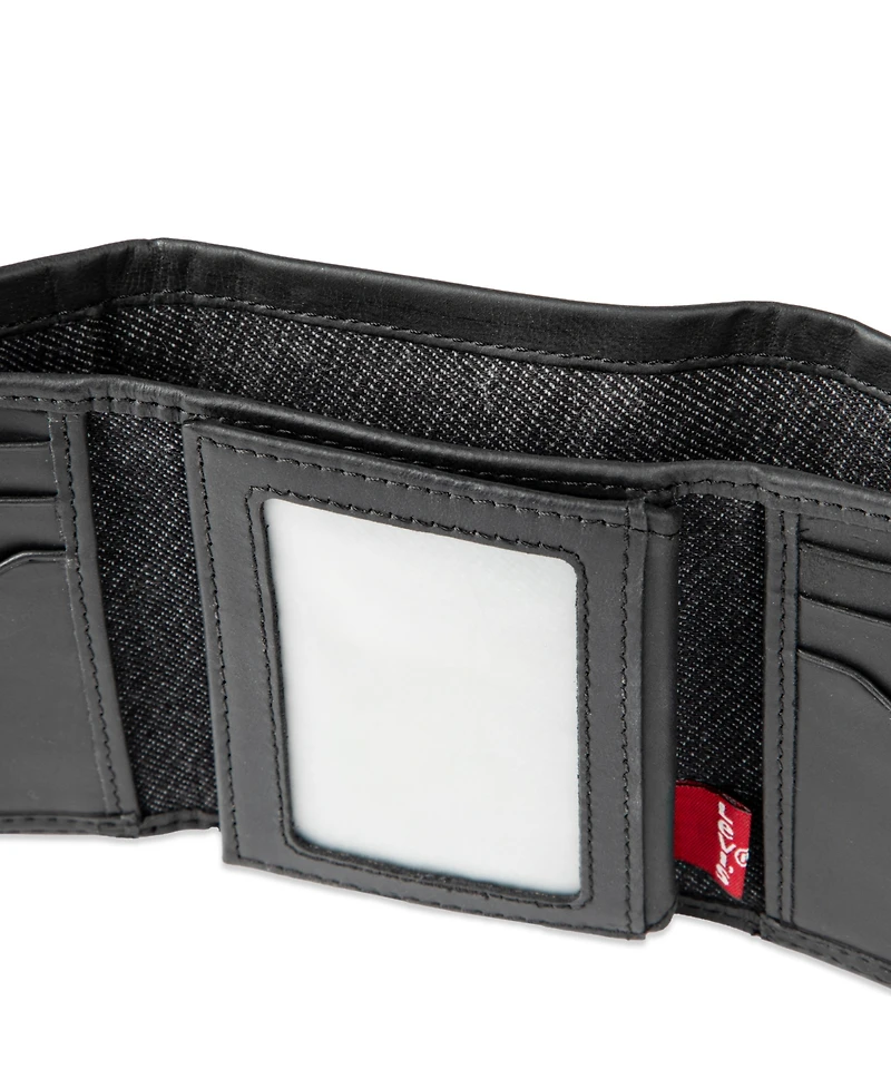 Levi's Men's Rfid Genuine Leather Extra-Capacity Conrad Trifold Wallet