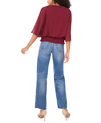 Sam & Jess Women's Smocked-Waist Top