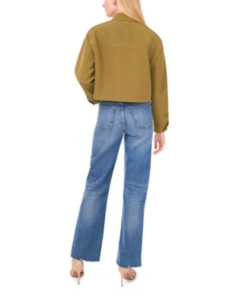 Sam Jess Womens V Neck Cropped Jacket Ponte Wide Leg Pants