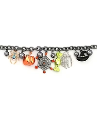 Betsey Johnson Faux Stone Spooky Halloween Charm Bracelet
