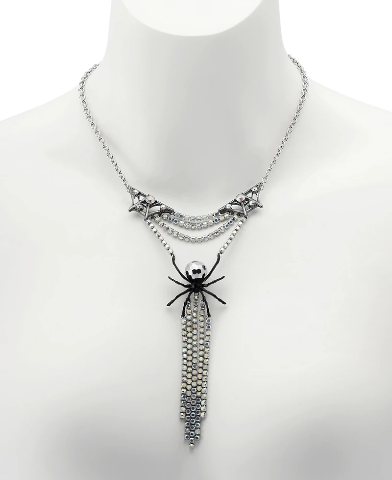 Betsey Johnson Faux Stone Disco Spider Fringe Y-Necklace
