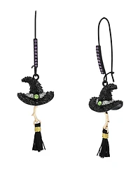 Betsey Johnson Faux Stone Witch Hat Dangle Earrings