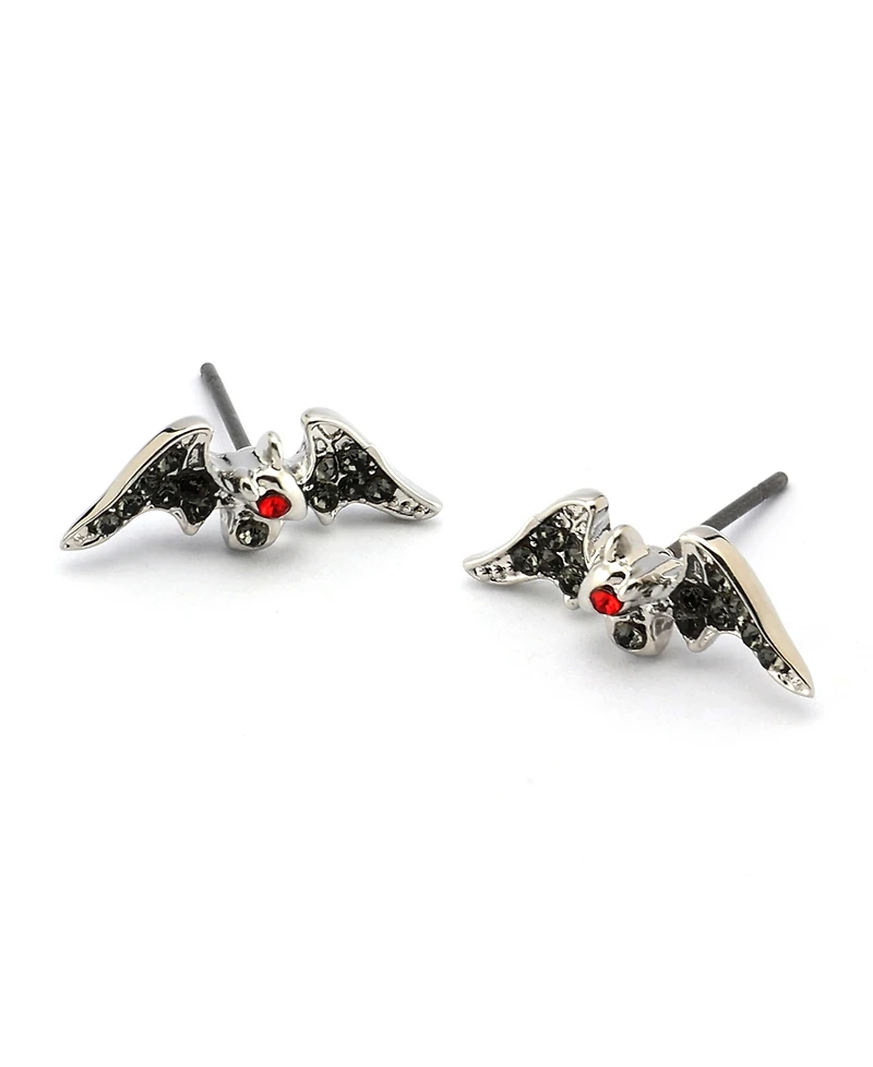Betsey Johnson Faux Stone Bat Stud Earrings