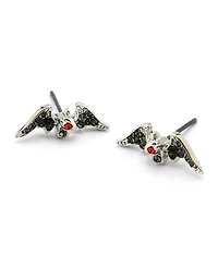 Betsey Johnson Faux Stone Bat Stud Earrings