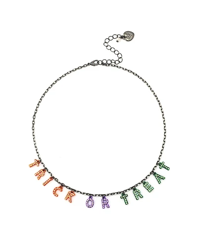 Betsey Johnson Faux Stone Halloween Trick or Treat Bib Necklace