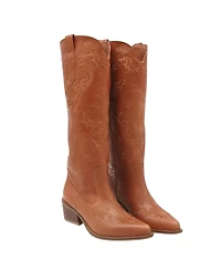Stivali New York Women's Jolene Leather Cowboy Boots