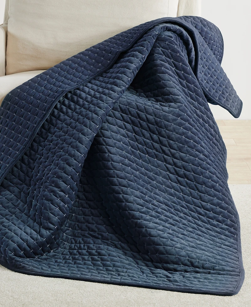 Levtex Velvet Stitch Reversible Quilted Throw, 50" x 60"