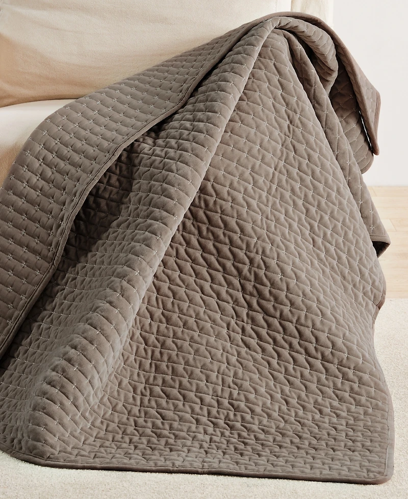 Levtex Velvet Stitch Reversible Quilted Throw, 50" x 60"
