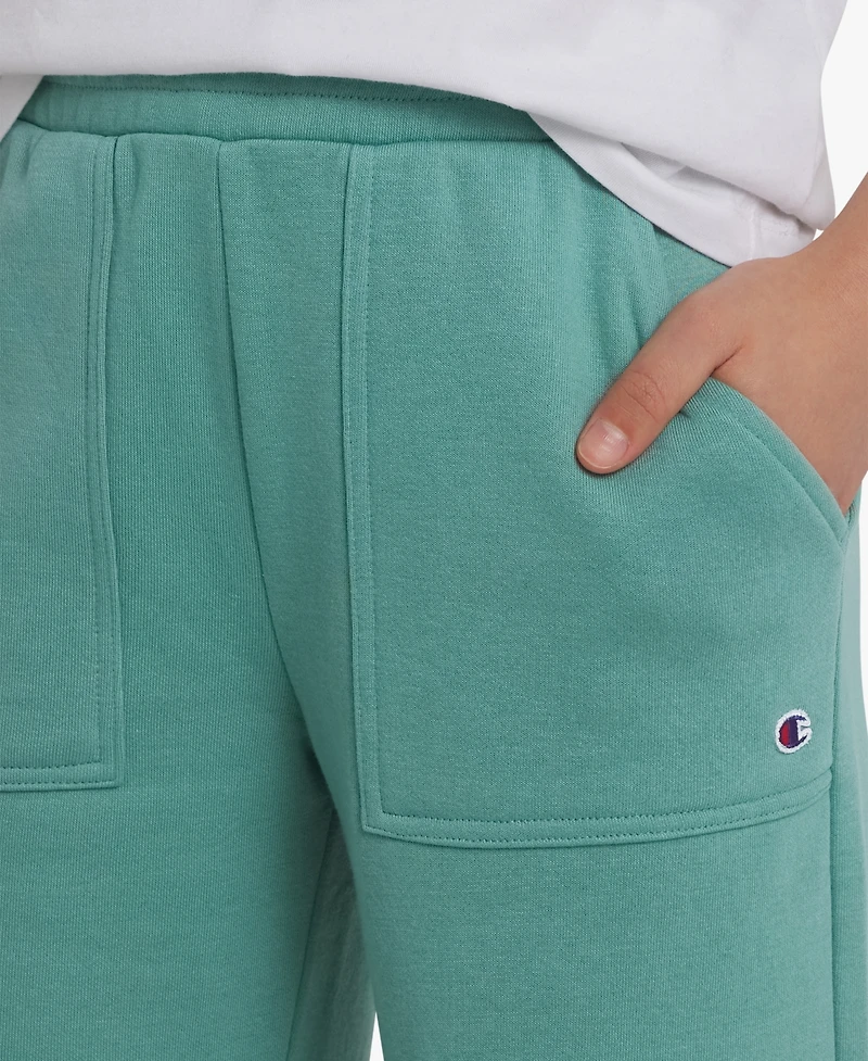 Champion Big Girls Cotton-Blend Fleece Wide-Leg Pants
