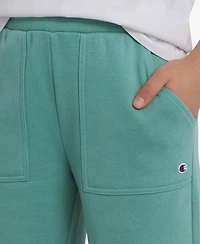 Champion Big Girls Cotton-Blend Fleece Wide-Leg Pants