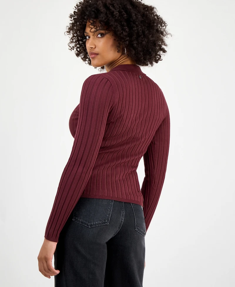 Guess Women's Long Sleeve Ribbed Miranda Sweater