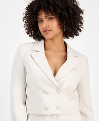 Guess Women's Joandra Double-Breasted Cropped Blazer