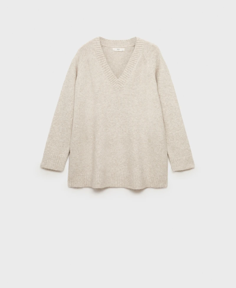 Mango Women's V-Neck Knit Sweater