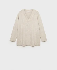 Mango Women's V-Neck Knit Sweater