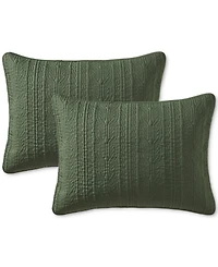 Seventh Studio Cable-Knit Pinsonic Microfiber -Pc. Quilt Set