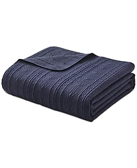 Seventh Studio Cable-Knit Pinsonic Microfiber 2-Pc. Quilt Set, Twin